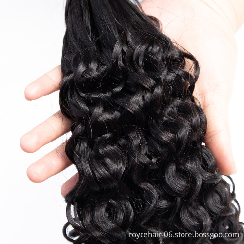 Best Human Hair Weave Bundles Deals New Royce Fumi Ocean Wave Curly Cuticle Aligned Mink Hair